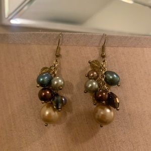 Multi bead dangle earrings